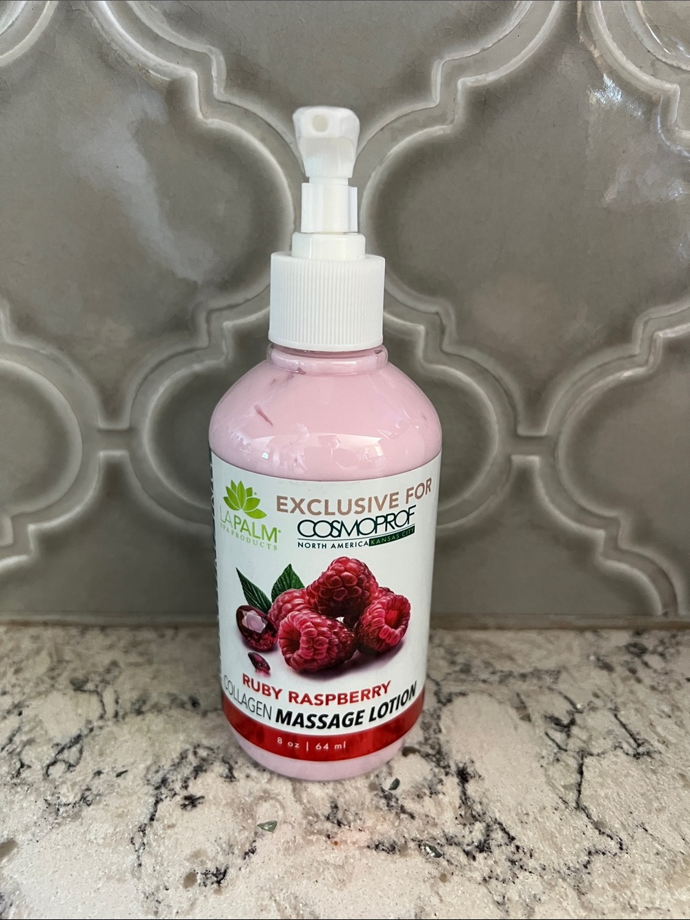 4/$14 CosmoProf Ruby Raspberry Collagen Massage Lotion, 8oz, New
